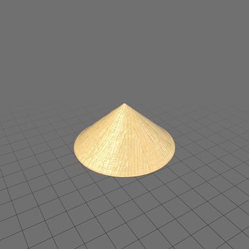 Conical hat with tight strap