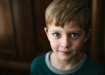 close-up portrait of a boy