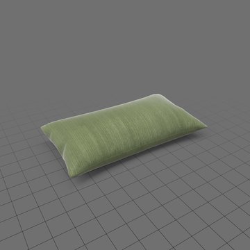 Long green throw pillow