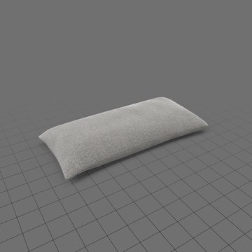 Long grey throw pillow