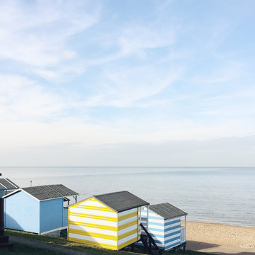 Beach huts in Whitstable, Kent