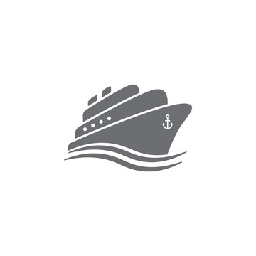 Ship icon. Simple Set of Transport Vector Line Icons.