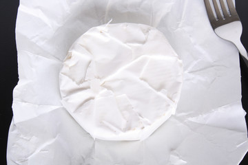 Obraz premium cheese brie on leaf