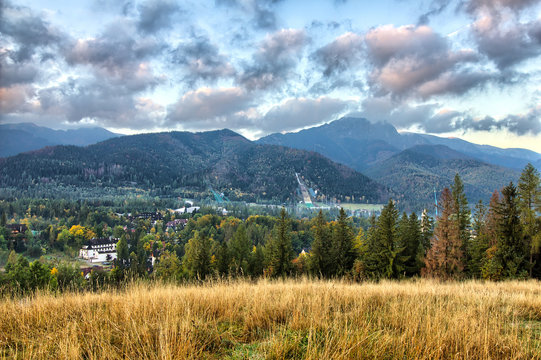 Tatra Mountains - Panorama with view on Giewont - Zakopane