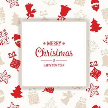 Christmas background with christmas elements