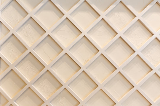 White wooden lattice for background