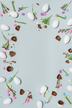 Flowers and Chocolate Eggs