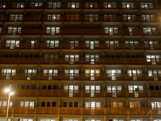 Night time windows lights