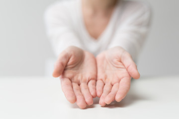 hand woman