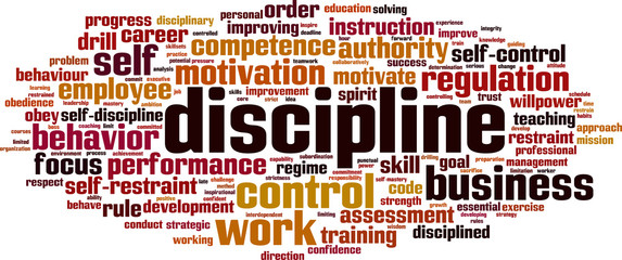 Discipline word cloud - obrazy, fototapety, plakaty