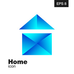 Blue gradient icon Home from the Collection. Vector illustration