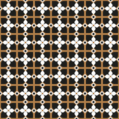 Seamless vintage pattern in black and gold