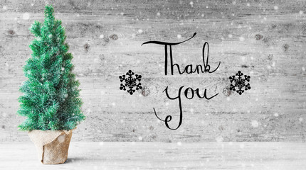 Calligraphy, Thank You, Christmas Tree, Snowflakes