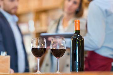 two glasses of wine