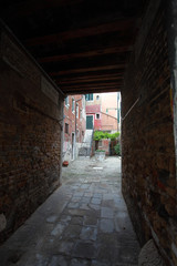 venice, buildings and inner streets d