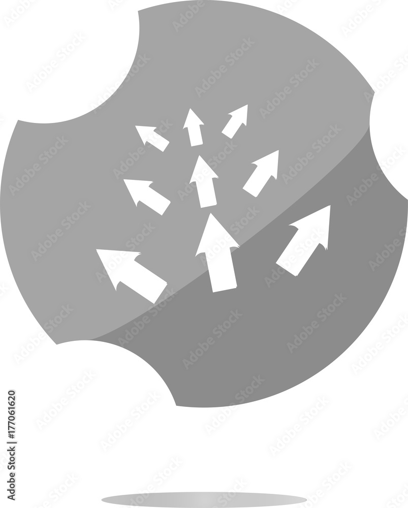 Poster arrow set. web icon button isolated on white