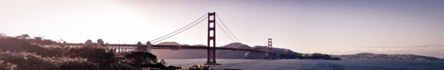 Panoramic View of Golden Gate Bridge of San Francisco