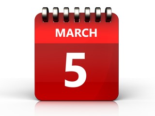 3d 5 march calendar