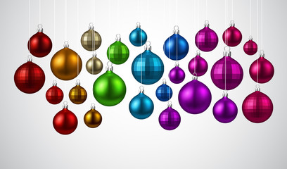 Background with colorful Christmas balls.