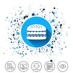 Hamburger icon. Burger food symbol.