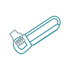 hand with saw  vector  illustration