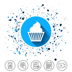 Muffin sign icon. Cupcake symbol.