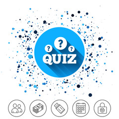Quiz sign icon. Questions and answers game.