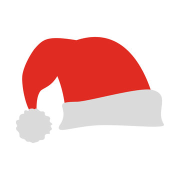santa claus hat christmas related icon image vector illustration design 