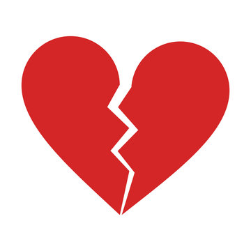 broken heart cartoon icon image vector illustration design 