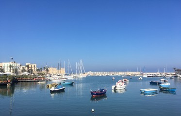 fishermen’s harbor in Bari, Italy