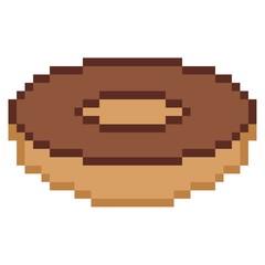 Bread donut pixel art