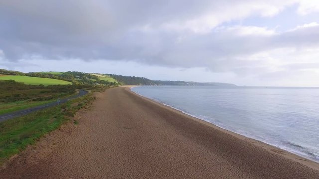 Ocean & Beach Countryside Scenic, Aerial Drone Shot, Beautiful Landscape