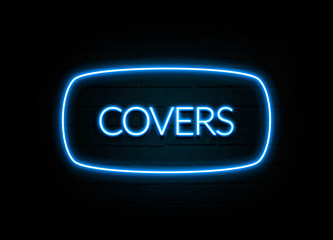 Covers  - colorful Neon Sign on brickwall