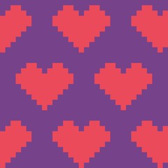background heart pixel art