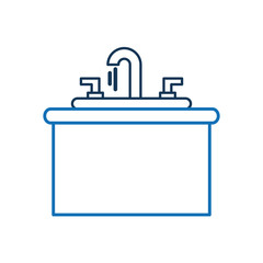 bathroom interior with sink vanity cabinet furniture drawers