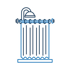 shower curtain clean interior element for bathroom