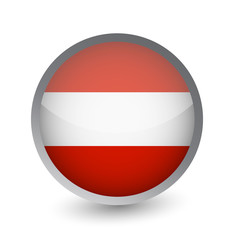 Austria Flag Round Glossy Icon