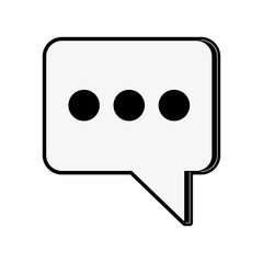 Fototapeta premium chat bubble icon image vector illustration design black and white