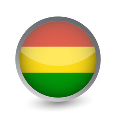Bolivia Flag Round Glossy Icon
