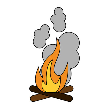 bonfire fire icon image vector illustration design 