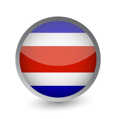 Obraz premium Costa Rica Flag Round Glossy Icon