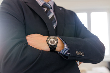 Business man in suit ready for meeting