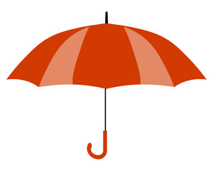 Red umbrella icon. Yellow umbrella icon isolated on background. Flat design Vector Illustration eps