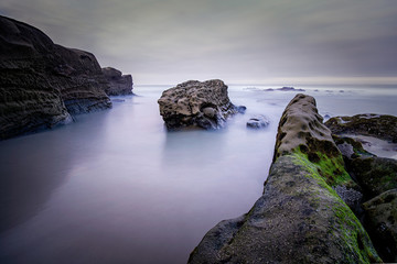 Long exposure of San Diego, California coastline