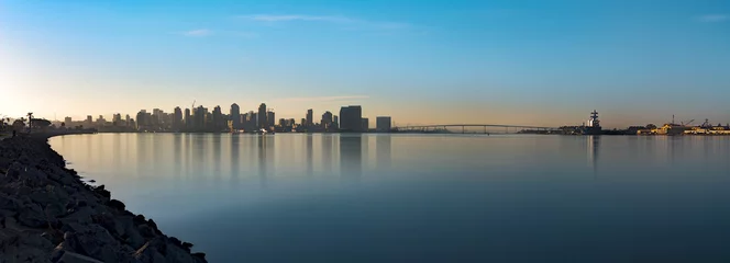 Poster San Diego downtown skyline at sunrise © Reynand