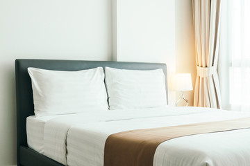 Comfortable pillow on bed