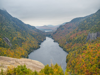 Cliff over Lower Ausable Lake in Adirondacks