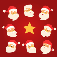 Christmas santa claus vector illustration.