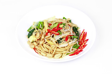Sour and sweet fried Chinese noodle with vegetable