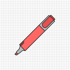 Vector of stationery doodle style